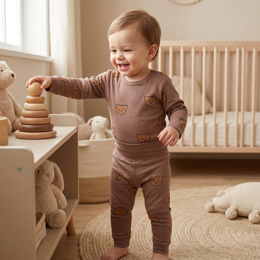 Brown baby base layer lifestyle