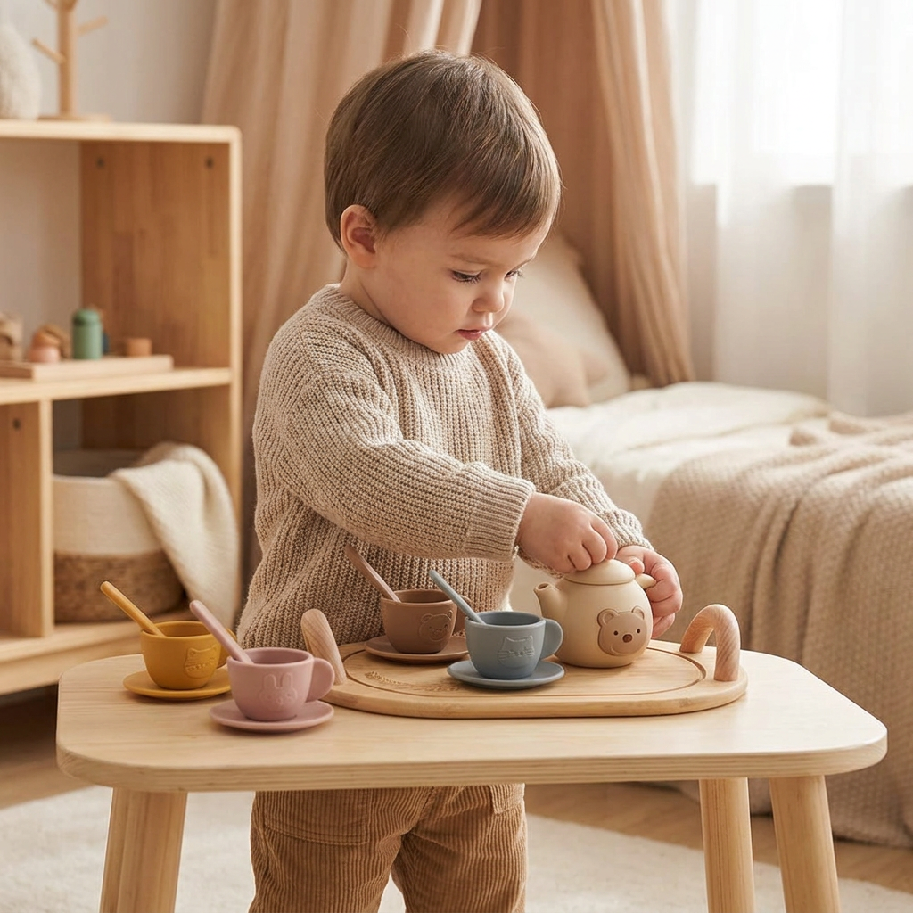 Wooden play house set 2 lifestyle