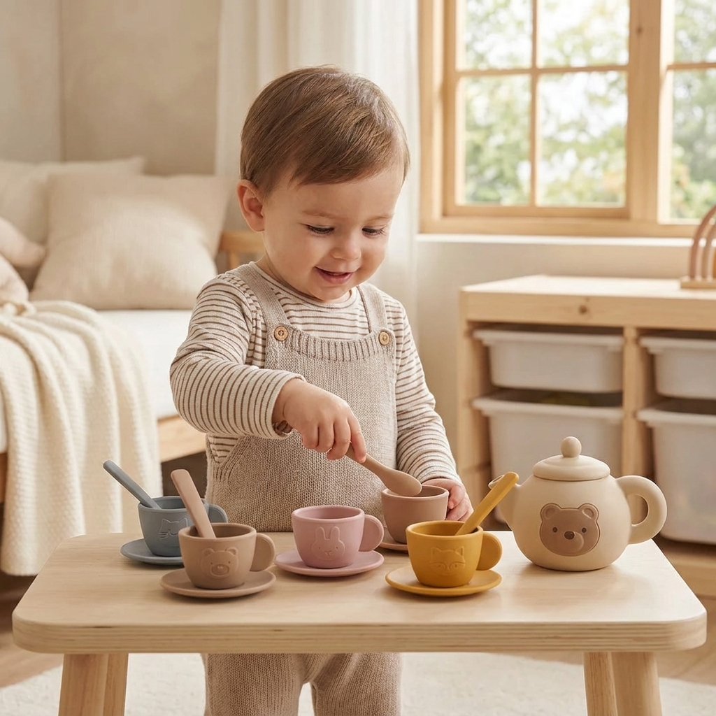 Wooden play house set 1 lifestyle