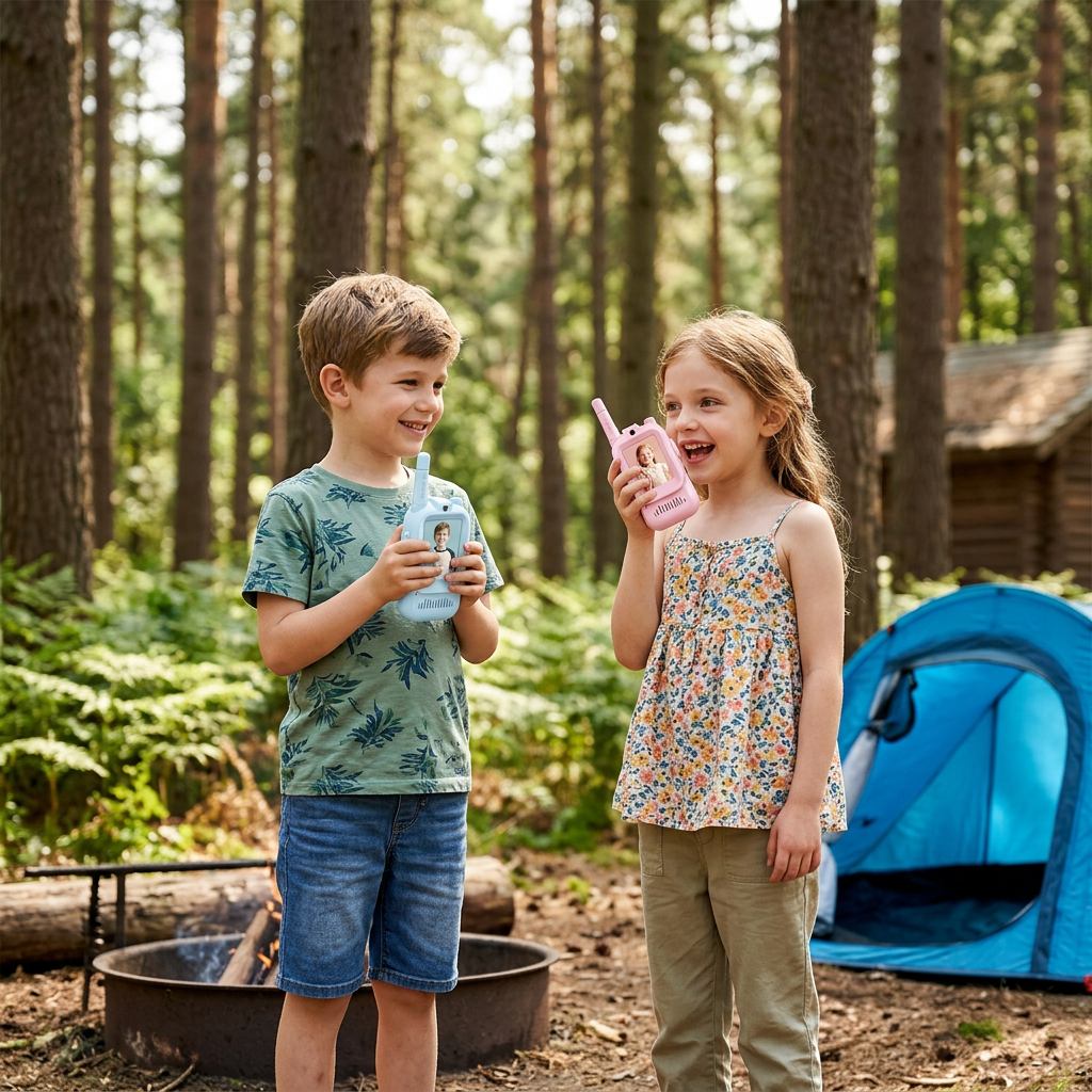 Pink and blue walkie talkies lifestyle