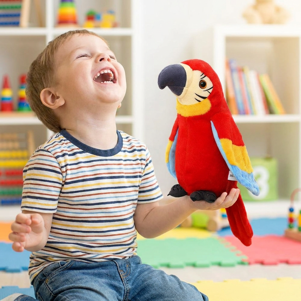 Red talking parrot lifestyle