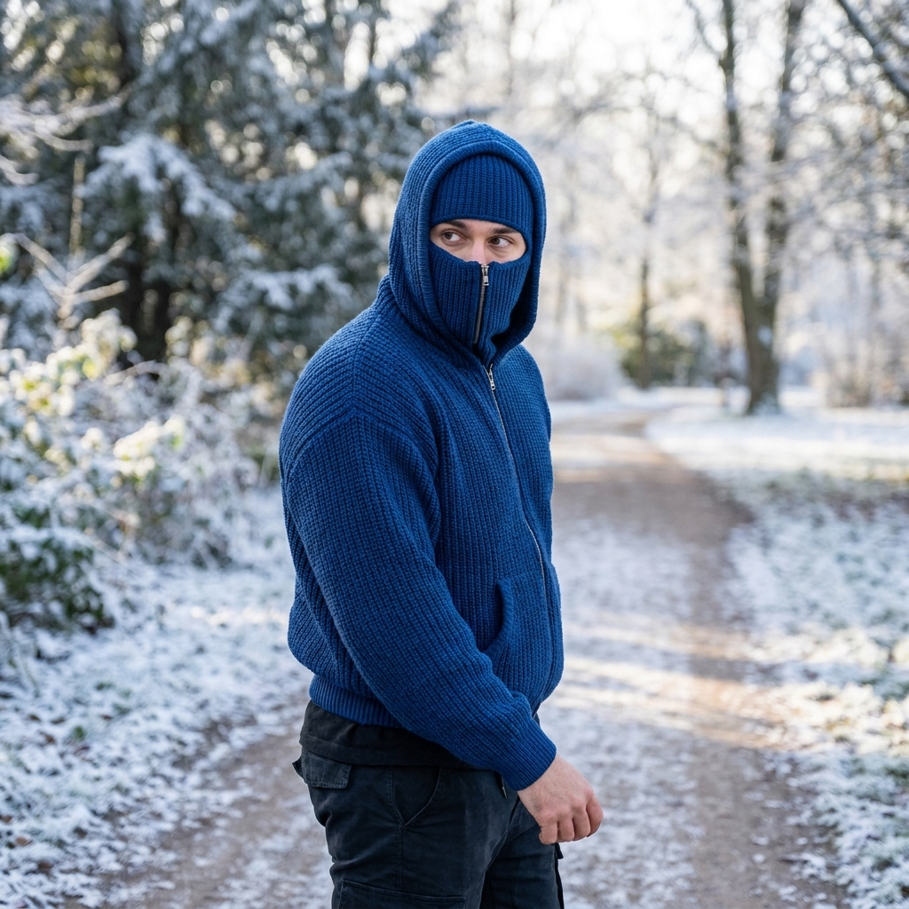 Balaclava blue worn