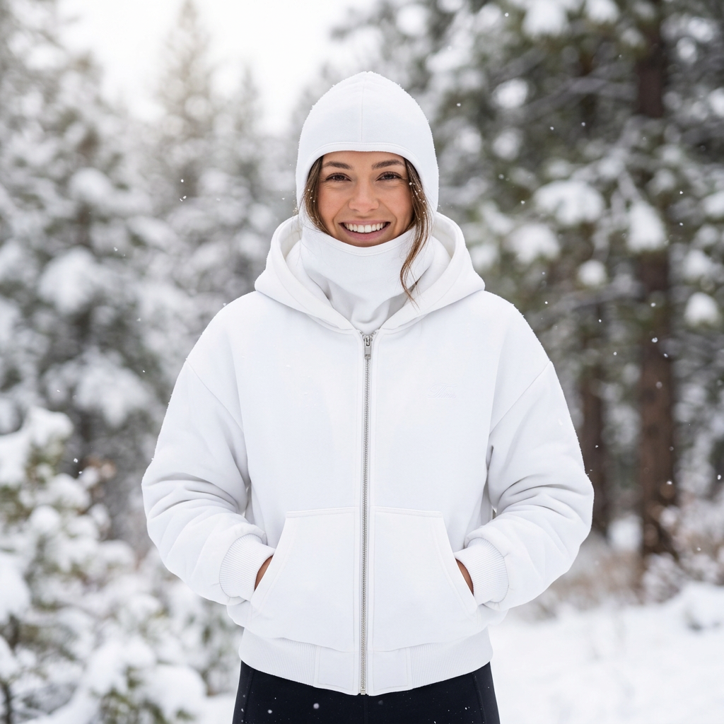 Balaclava white worn