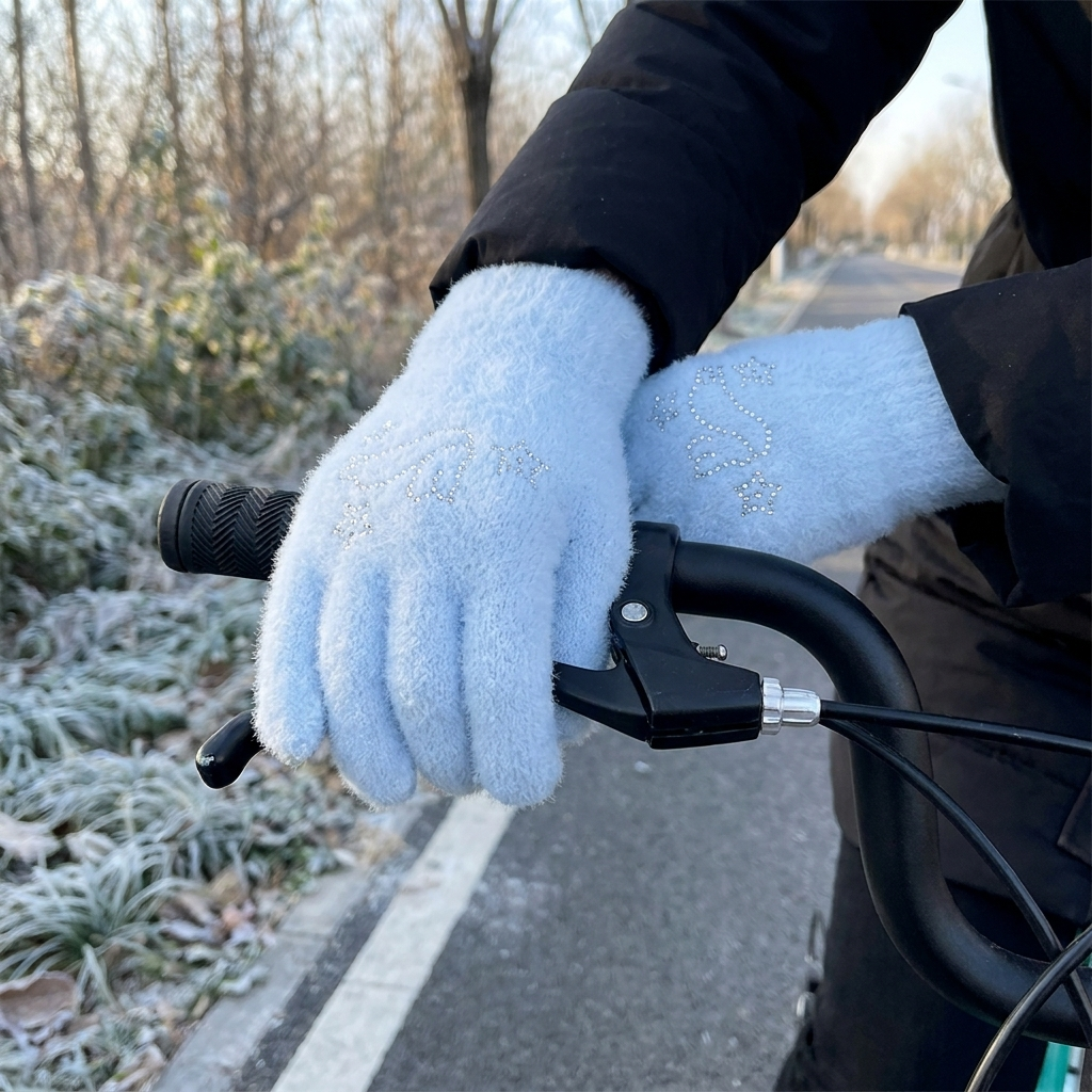 Cycling gloves A3 worn