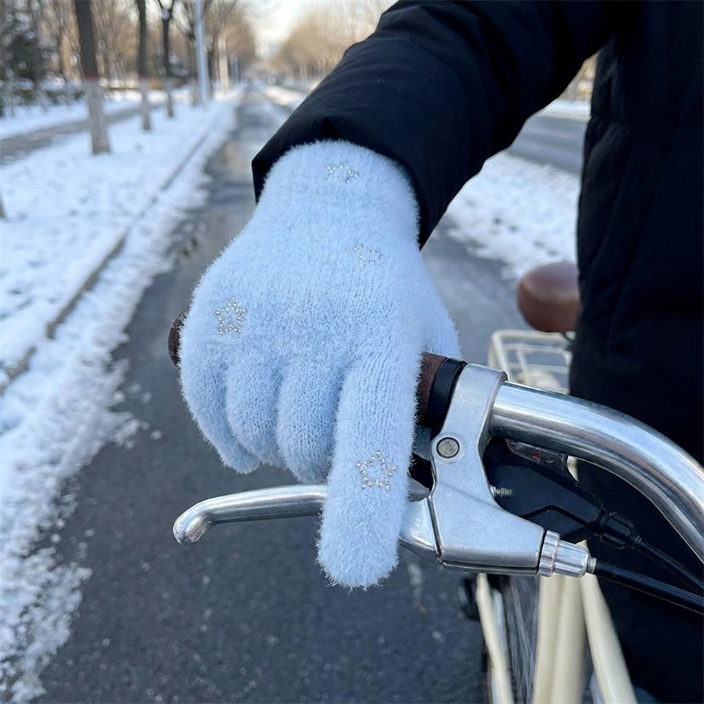 Cycling gloves A1 worn