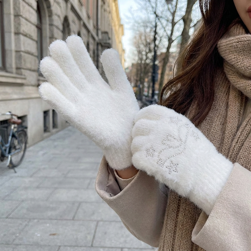 Cycling gloves A4 worn